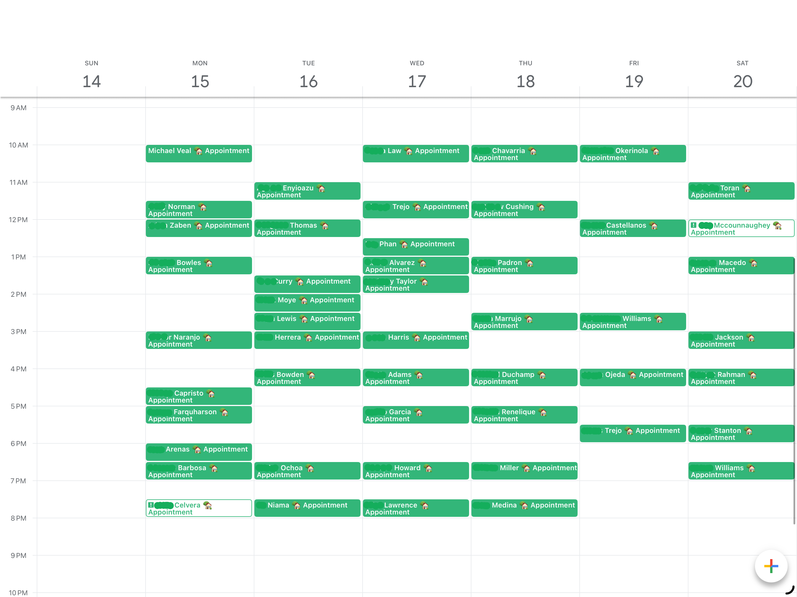 Calendar after Gralivant — 49 appointments