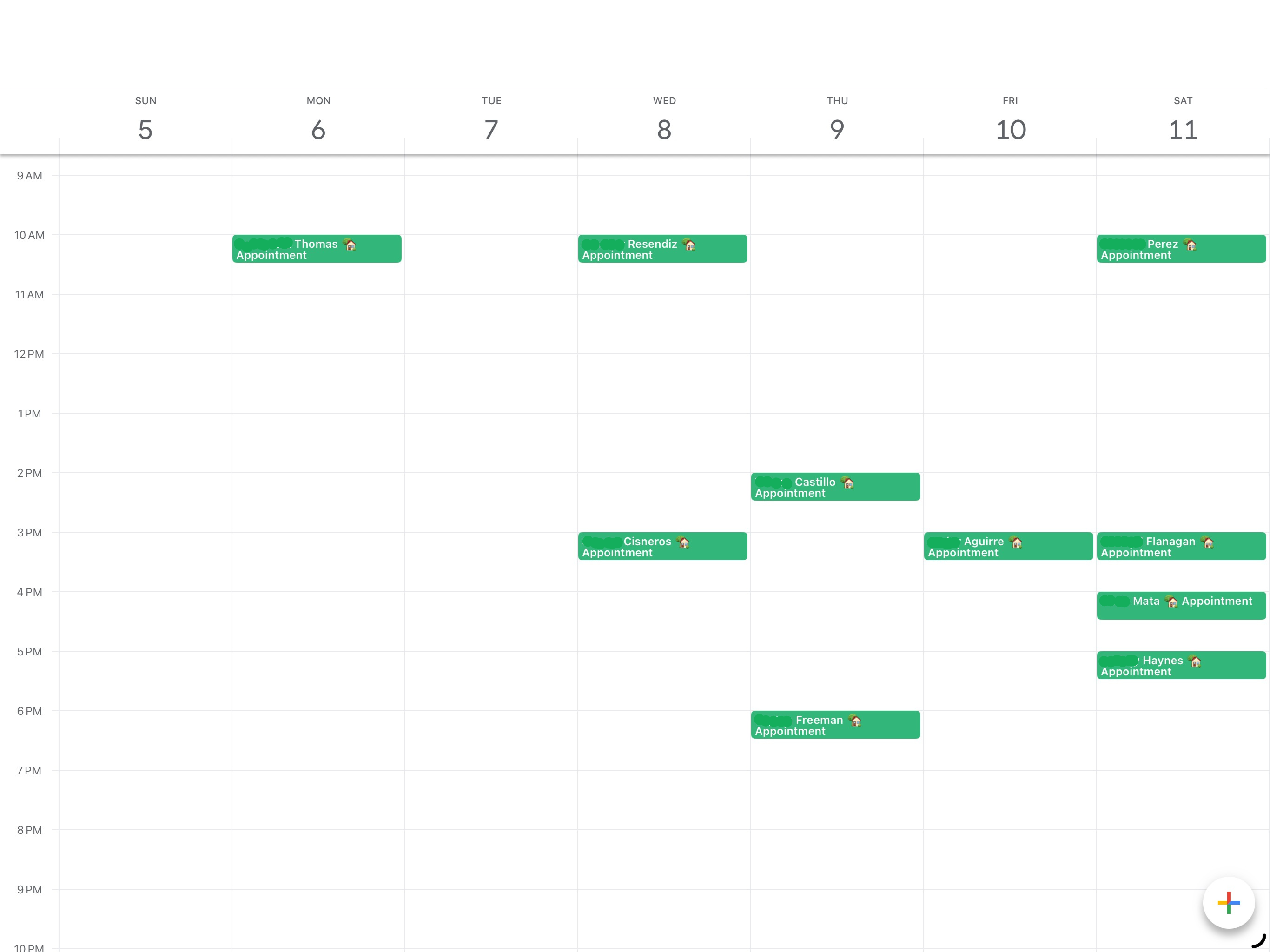 Calendar before Gralivant — 10 appointments